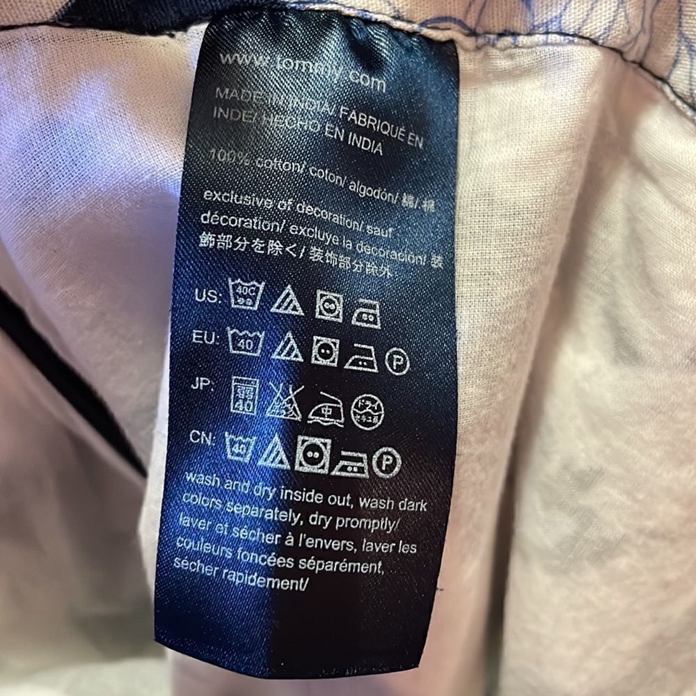 ✨Tommy Hilfiger Navy & White Tropical Floral A-line Skirt - Picture 6 of 7